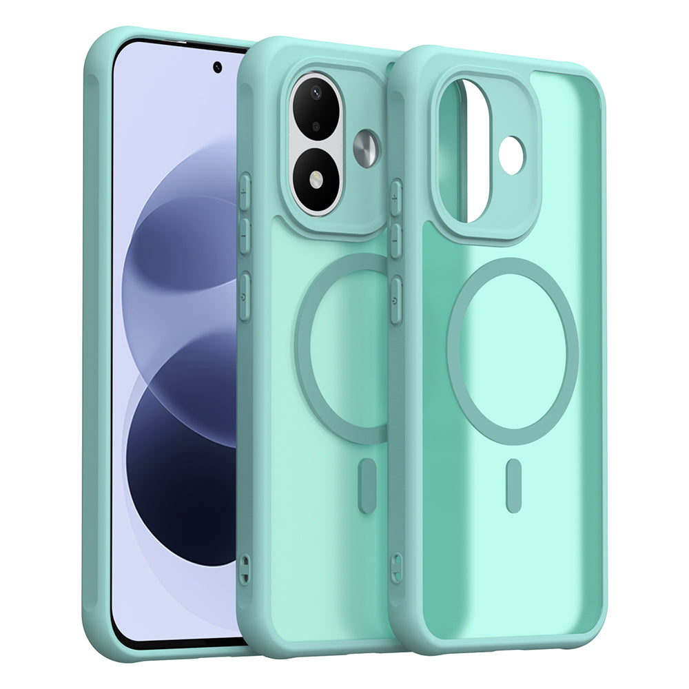 Funda MagSafe para Xiaomi Redmi Note 17 4G / Note 17 5G, Techsuit, HaloFrost II, verde claro