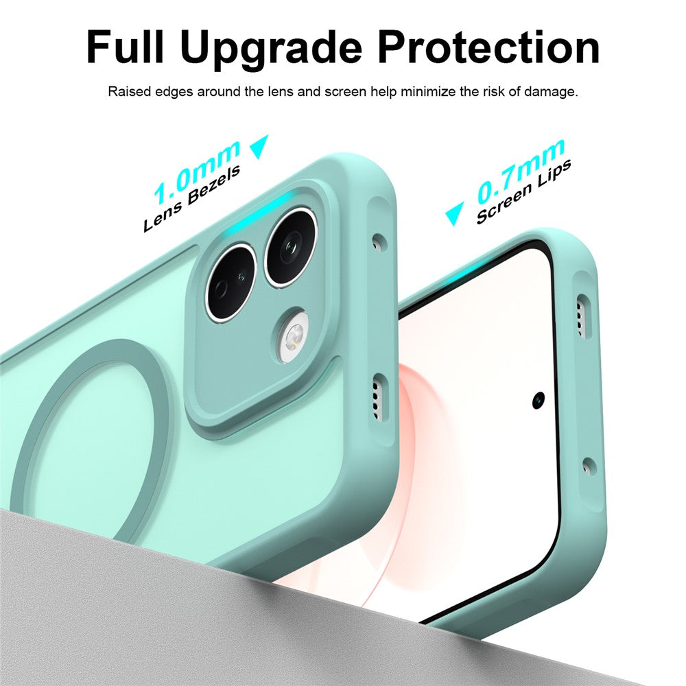 Funda MagSafe para Xiaomi Redmi Note 17 4G / Note 17 5G, Techsuit, HaloFrost II, verde claro