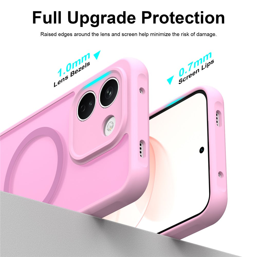 Funda MagSafe para Xiaomi Redmi Note 17 Pro, Techsuit, HaloFrost II, rosa