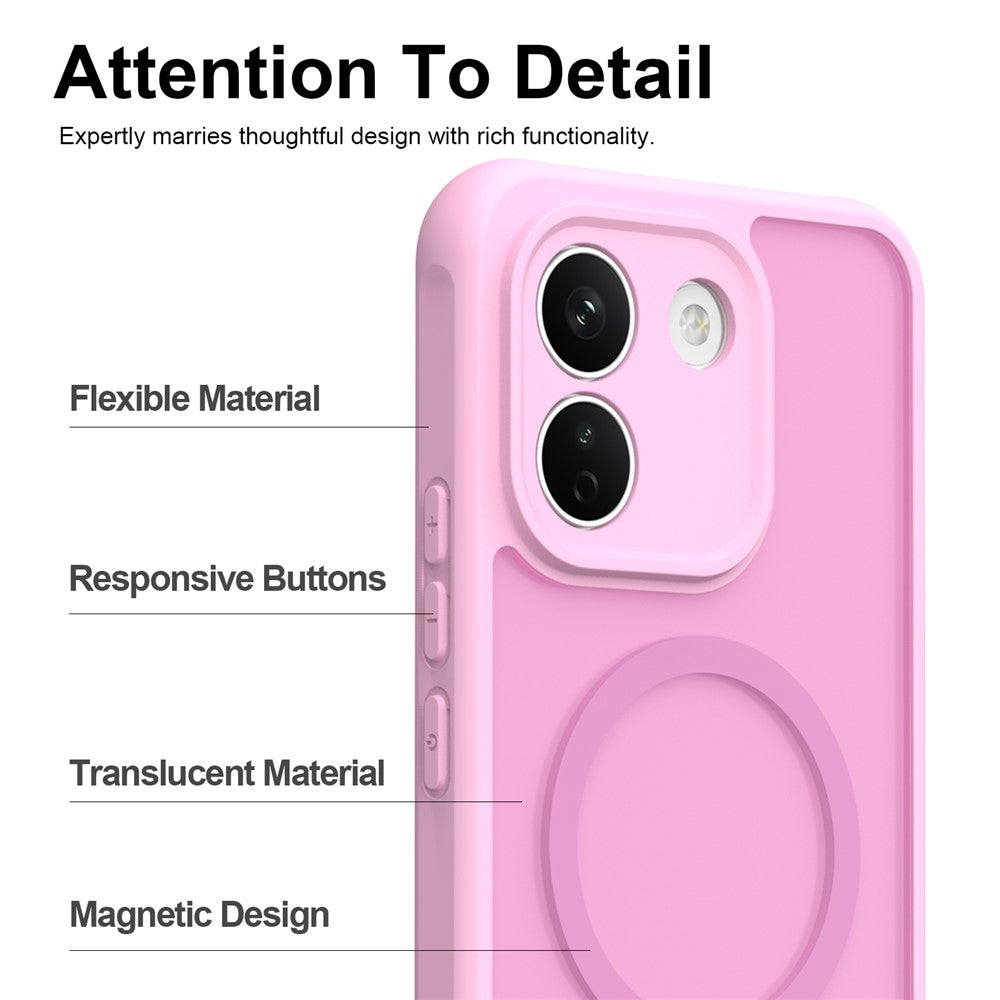 Funda MagSafe para Xiaomi Redmi Note 17 Pro, Techsuit, HaloFrost II, rosa