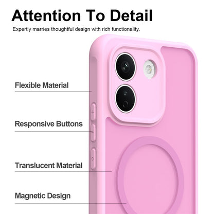 Funda MagSafe para Xiaomi Redmi Note 17 Pro, Techsuit, HaloFrost II, rosa