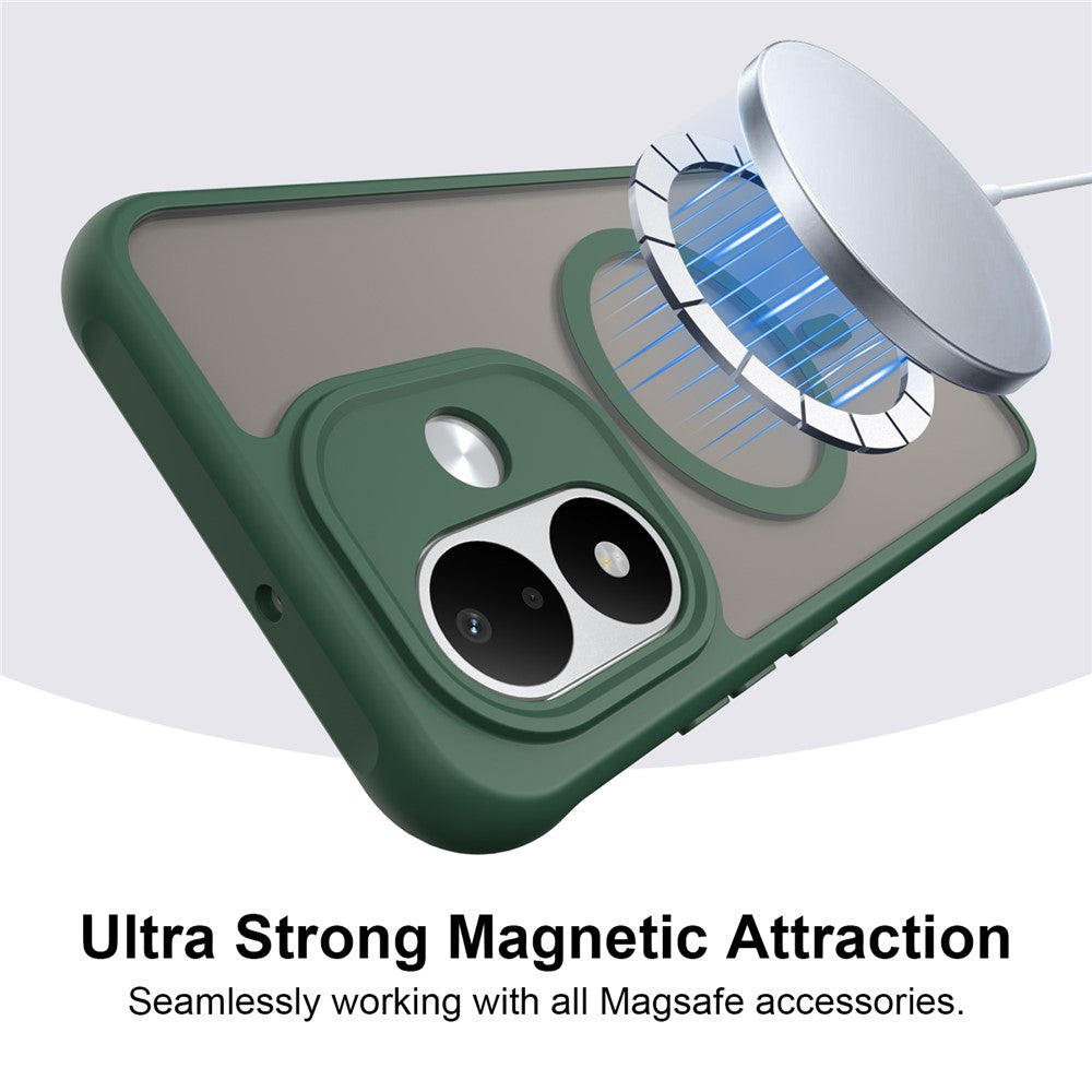 Funda MagSafe para Xiaomi Redmi Note 17 Pro, Techsuit, HaloFrost II, Verde