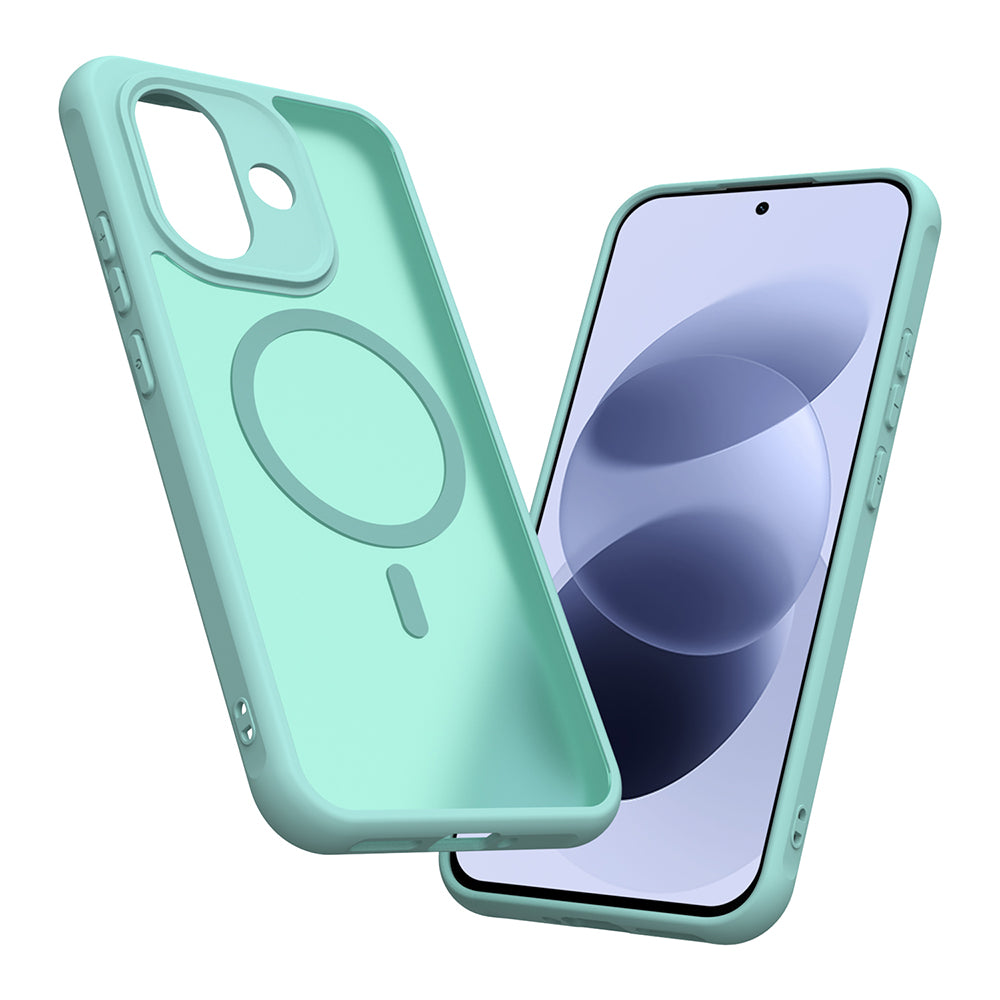 Funda MagSafe para Xiaomi Redmi Note 17 Pro, Techsuit, HaloFrost II, verde claro