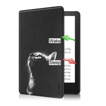 Funda para Amazon Kindle Paperwhite 6inch, Tech-Protect, SmartCase Cat, Negro