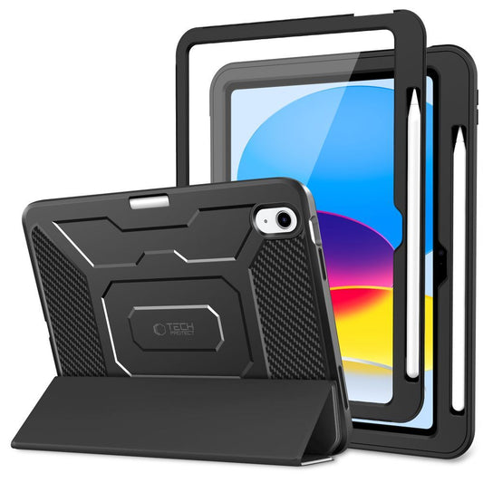 Funda para Apple iPad (2025) / iPad (2022), Tech-Protect, Endurance, Negra