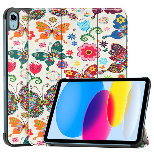 Funda para Apple iPad (2025) / (2022), Techsuit, FoldPro Butterfly, Multicolor
