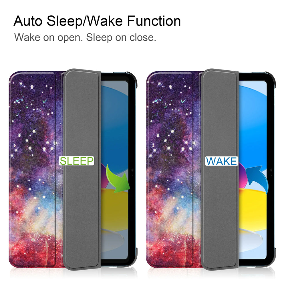 Funda para Apple iPad (2025) / (2022), Techsuit, FoldPro Galaxy, Multicolor