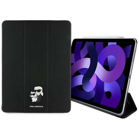 Funda para Apple iPad Air 13 (2025) / Air 13 (2024), Karl Lagerfeld, Saffiano Karl & Choupette, Negra.