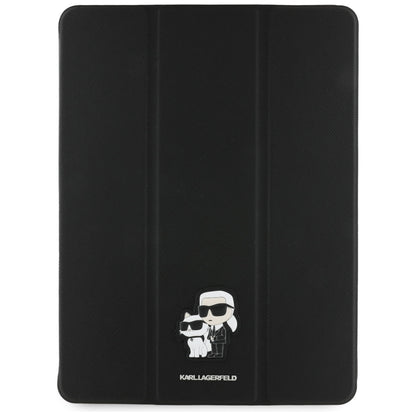 Funda para Apple iPad Air 13 (2025) / Air 13 (2024), Karl Lagerfeld, Saffiano Karl & Choupette, Negra.