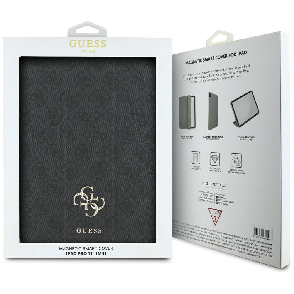 Funda para Apple iPad Pro 11 (2024), Guess, 4G Big Logo, Negra