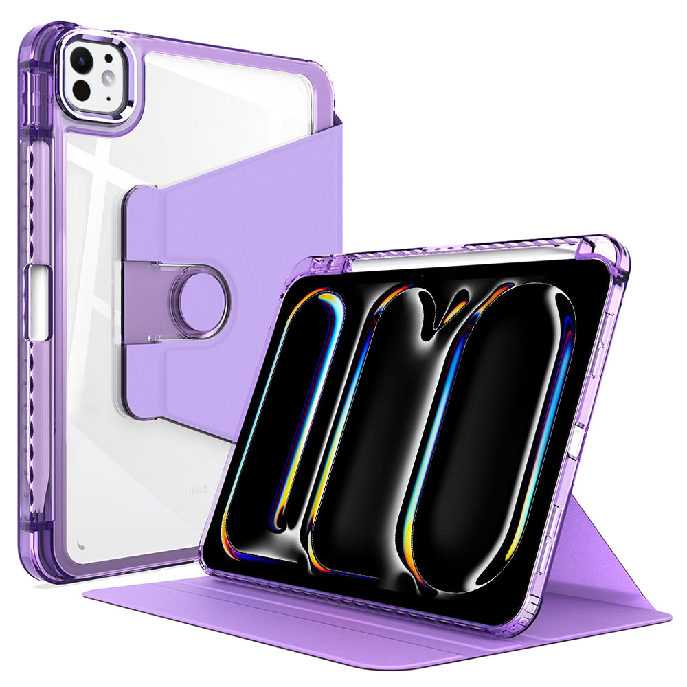 Funda para Apple iPad Pro 11 (2024), Techsuit, Crystal Vision, Morado