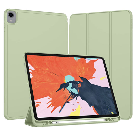 Funda para Apple iPad Pro 12.9 (2022) / Pro 12.9 (2021) / Pro 12.9 (2020) / Pro 12.9 (2018), Techsuit, Flex Trifold, Verde Matcha