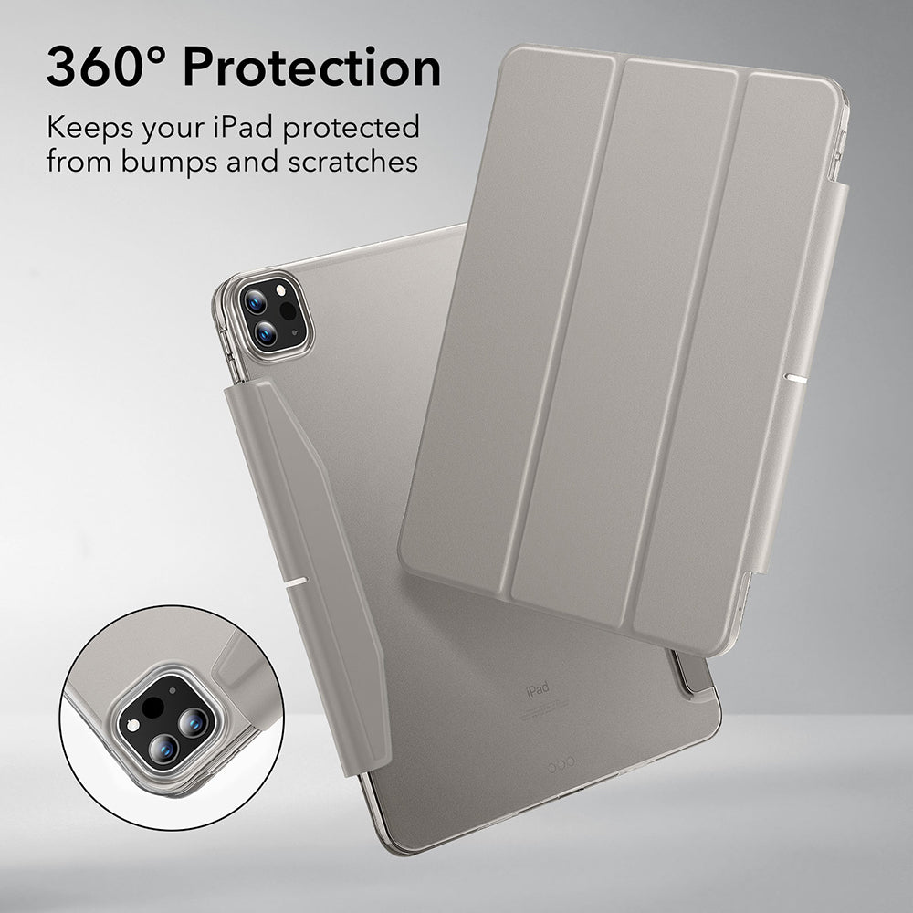 Funda para Apple iPad Pro 13 (2024), ESR, Ascend Trifold, Gris