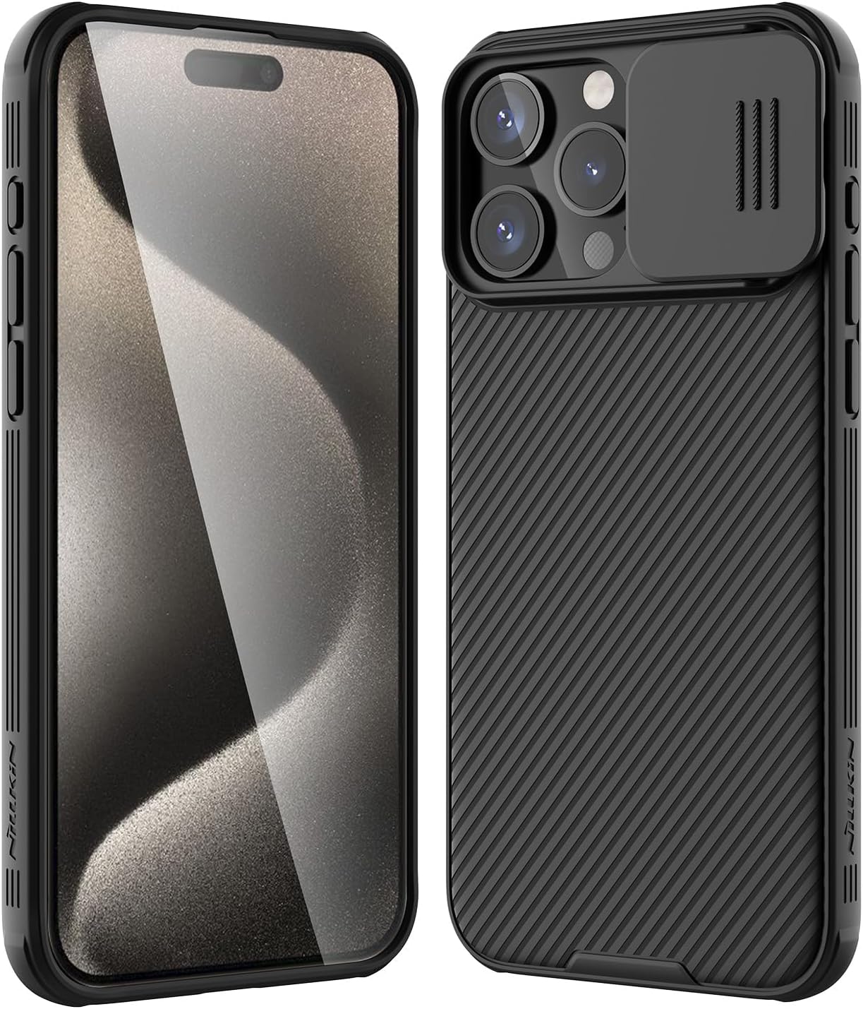 Funda para Apple iPhone 16 Pro, Nillkin, CamShield Pro, Negro 