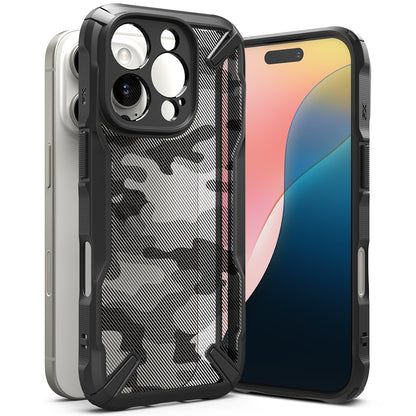 Funda para Apple iPhone 16 Pro, Ringke, Fusion X Camo, Negro 