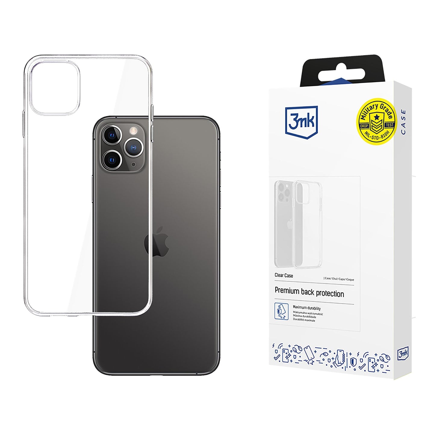 Funda para Apple iPhone 11 Pro Max, 3MK, clara, transparente