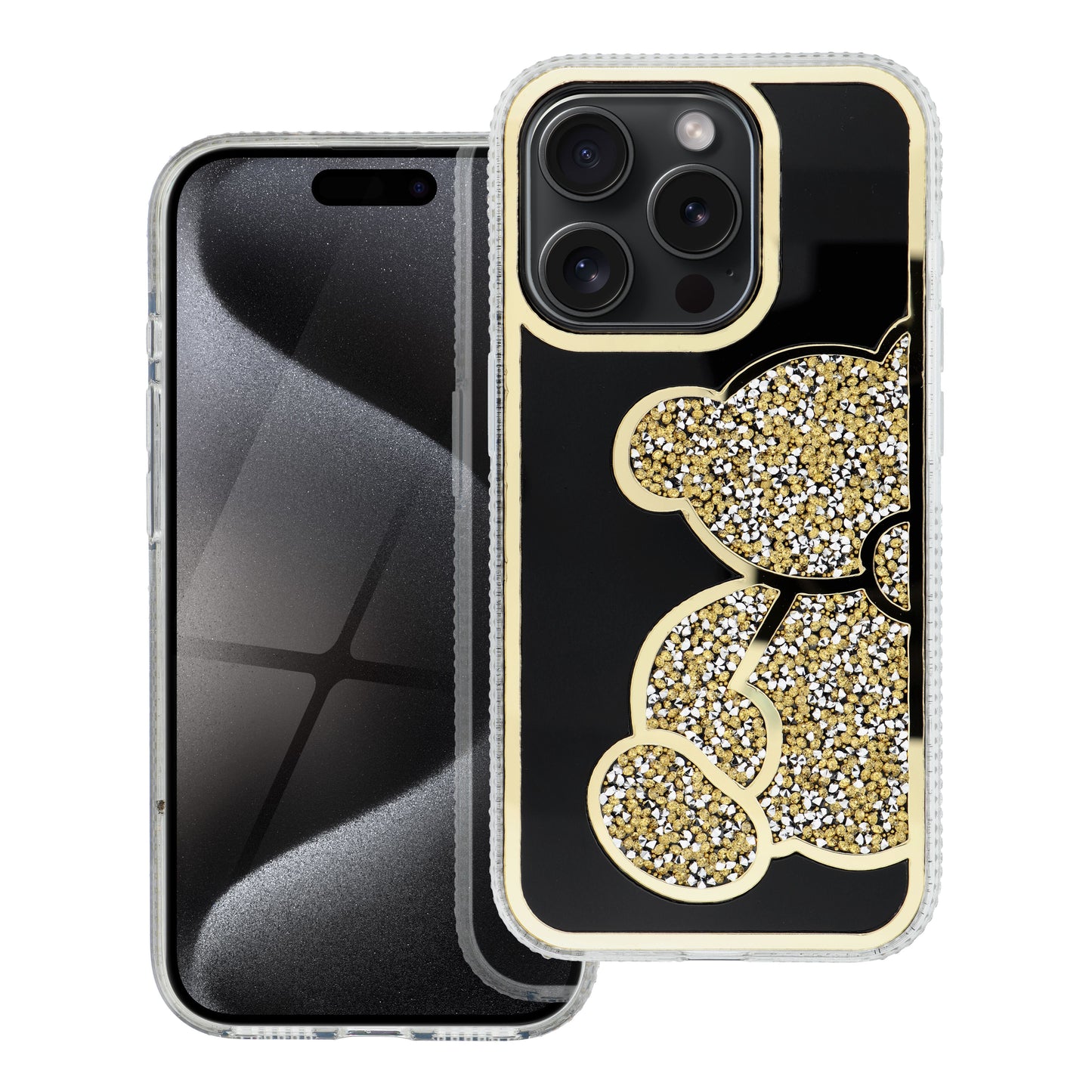 Funda para Apple iPhone 17e / 16e, OEM, Teddy Bear, Dorada
