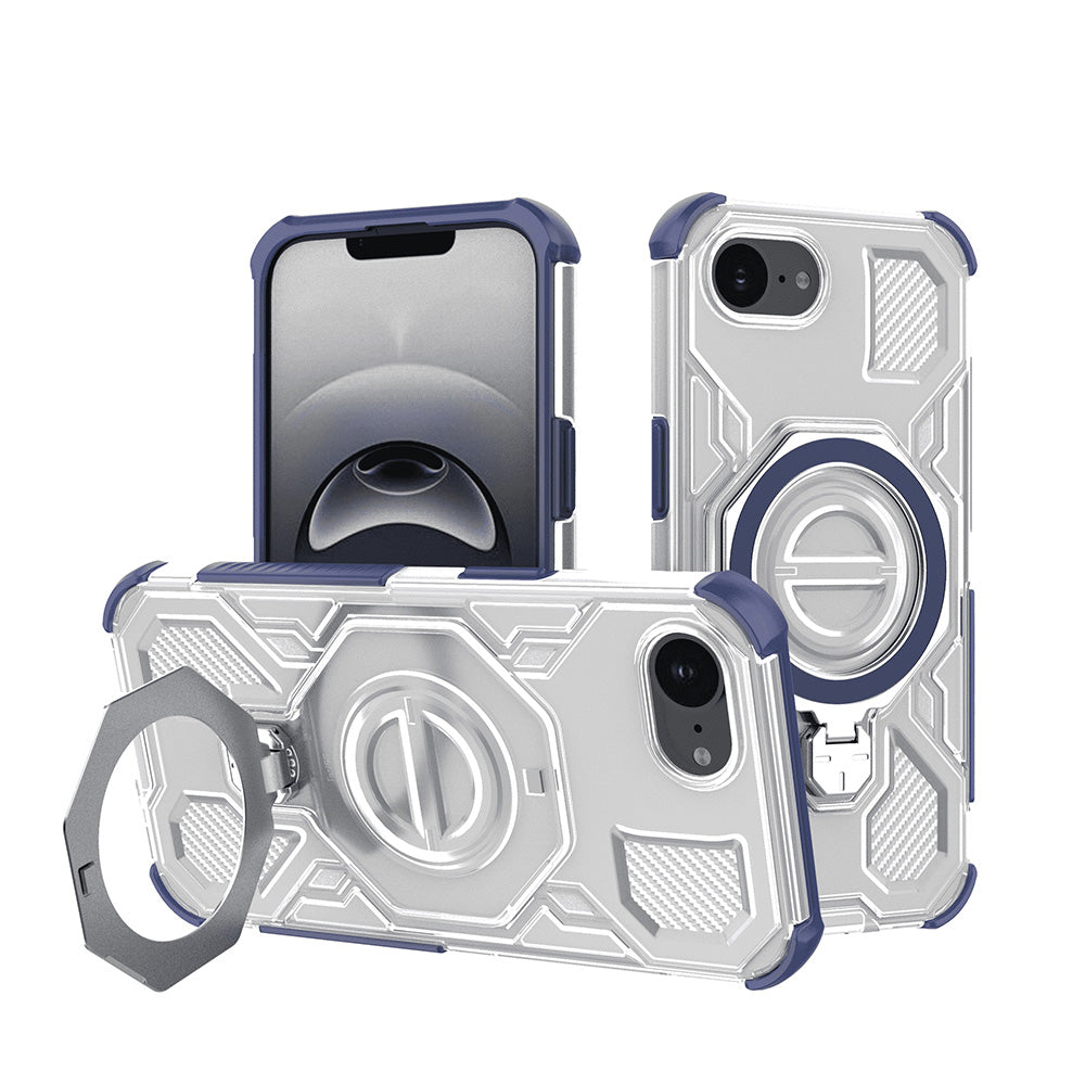 Funda para Apple iPhone 17e / 16e, Techsuit, Carbon Shield Pro, Azul