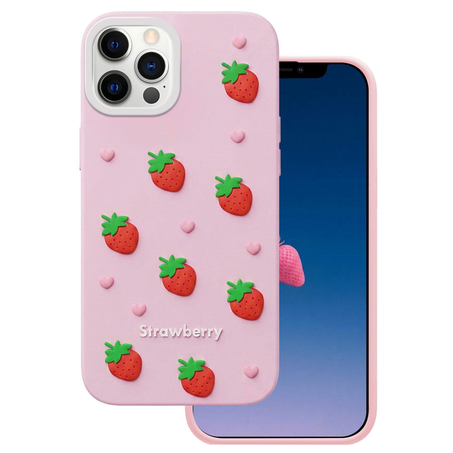 Funda para Apple iPhone 15 / 14 / 13, OEM, Fresa, Rosa