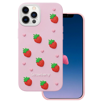 Funda para Apple iPhone 15 / 14 / 13, OEM, Fresa, Rosa