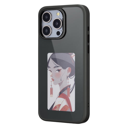 Funda para Apple iPhone 14 Pro, OEM, Pantalla Personalizada E-Ink, Negra