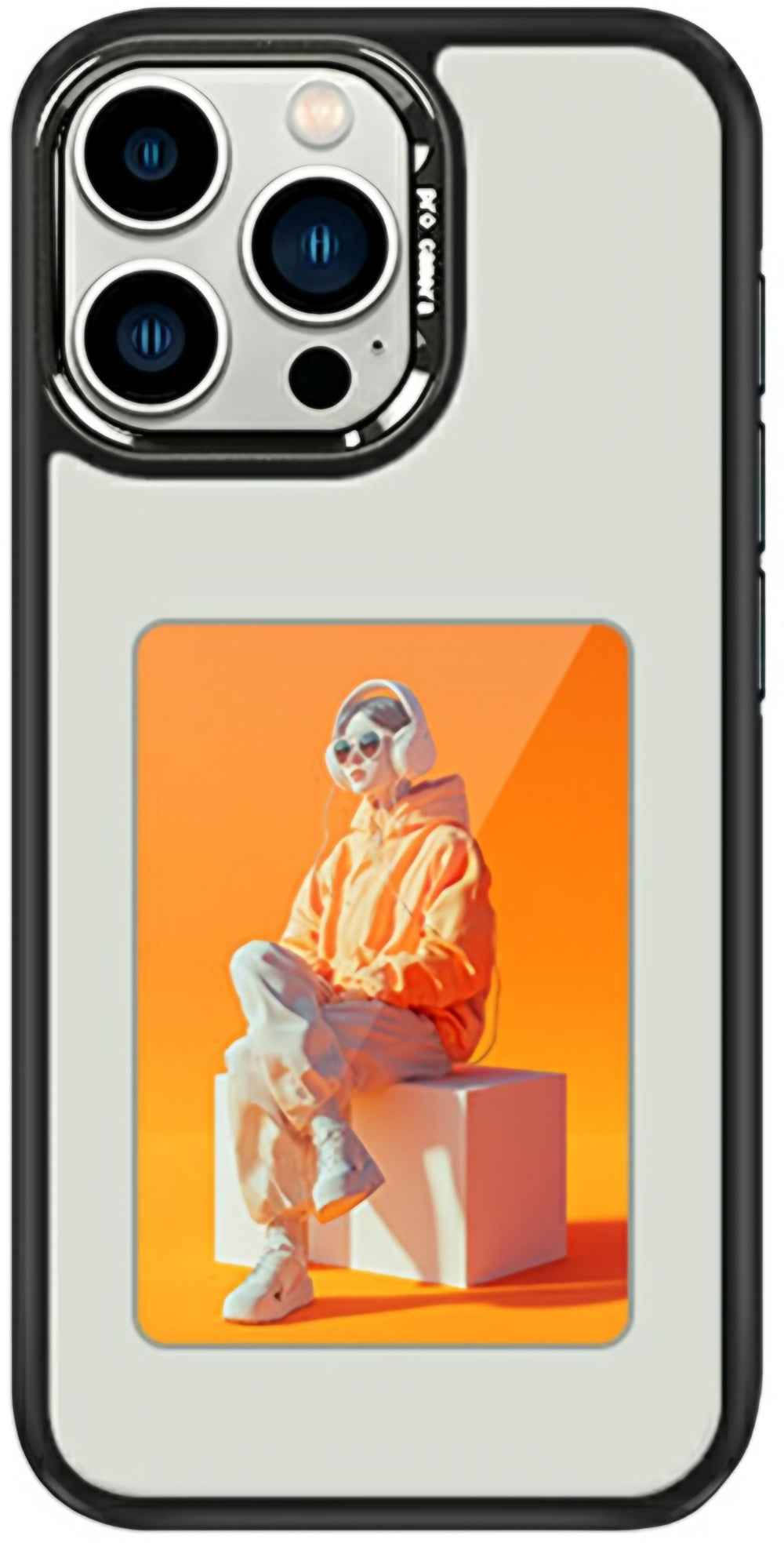 Funda para Apple iPhone 16 Pro, OEM, Pantalla Personalizada E-Ink (4 pulgadas), Blanca