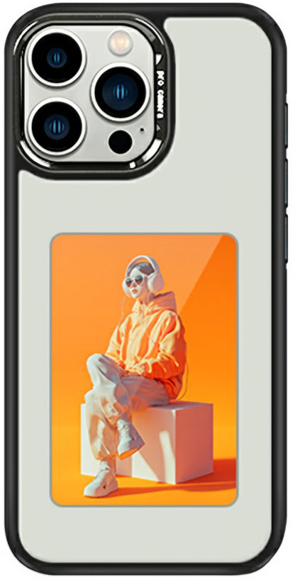 Funda para Apple iPhone 16 Pro, OEM, Pantalla Personalizada E-Ink (4 pulgadas), Blanca