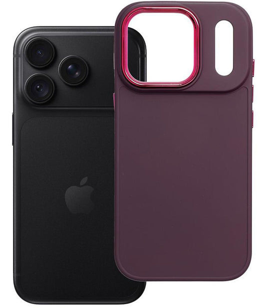 Funda para Apple iPhone 18 Pro / iPhone 17 Pro, OEM, Frame, color burdeos