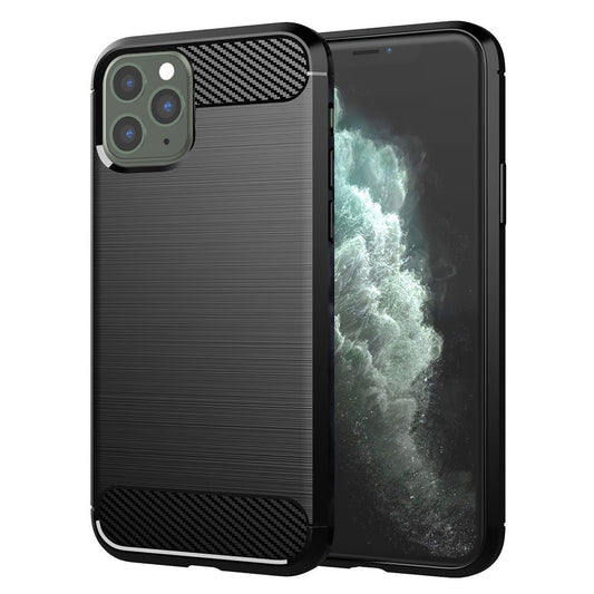 Funda para Apple iPhone 11 Pro Max, Techsuit, Carbono, Negra