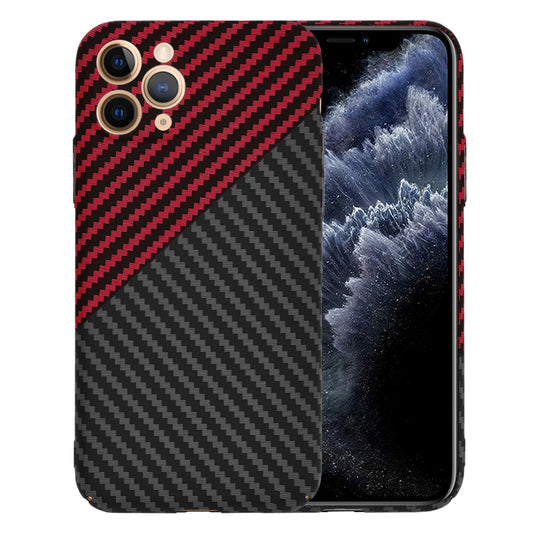 Funda para Apple iPhone 11 Pro, Techsuit, Carbonite FiberShell, Negra Roja