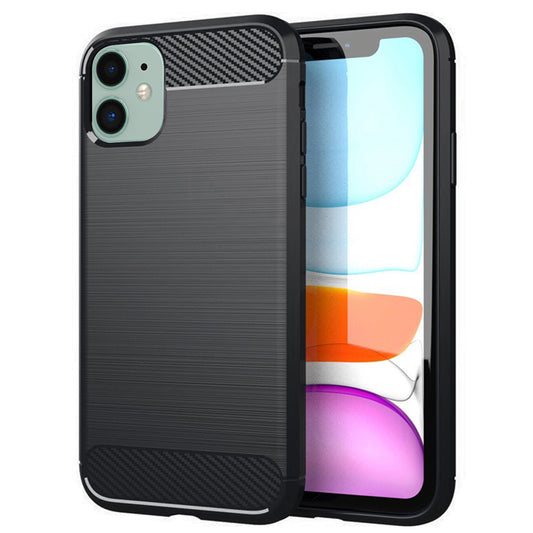 Funda para Apple iPhone 11, Techsuit, Carbono, Negra