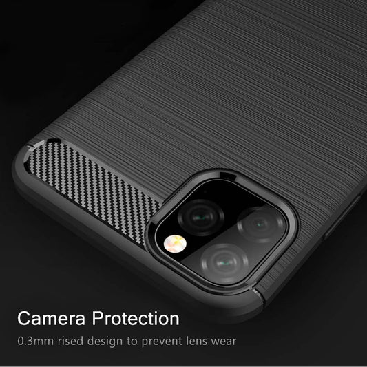Funda para Apple iPhone 11, Techsuit, Carbono, Negra
