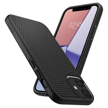 Funda para Apple iPhone 12 / 12 Pro, Spigen, Liquid Air, Negra