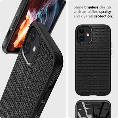 Funda para Apple iPhone 12 / 12 Pro, Spigen, Liquid Air, Negra