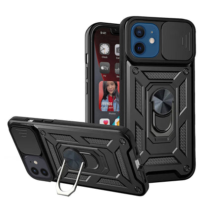 Funda para Apple iPhone 12 / 12 Pro, Techsuit, CamShield, Negra