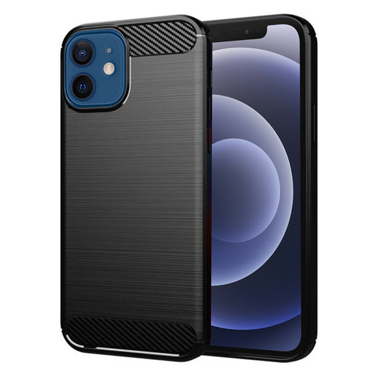 Funda para Apple iPhone 12 / 12 Pro, Techsuit, Carbono, Negra