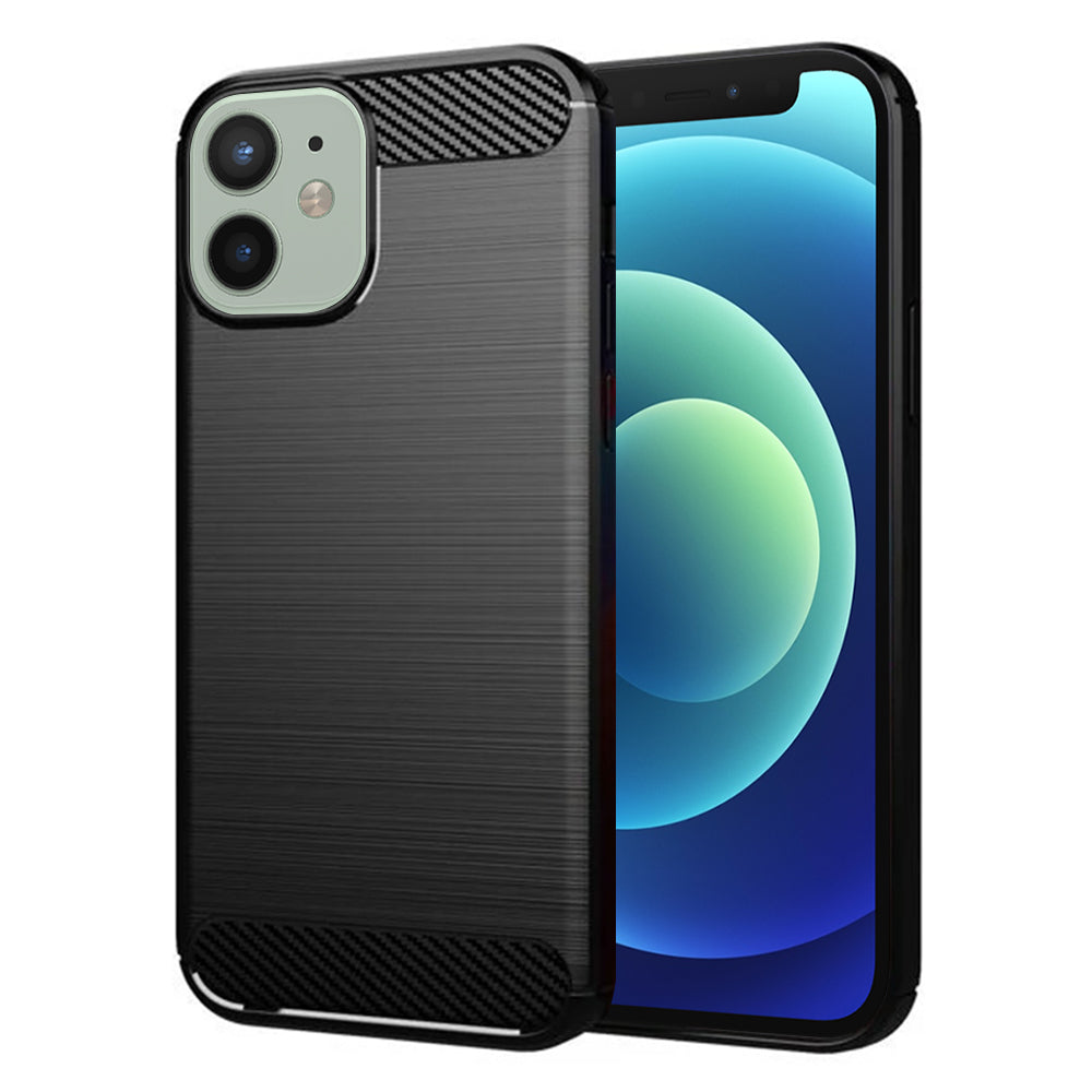 Funda para Apple iPhone 12 mini, Techsuit, Carbono, Negra