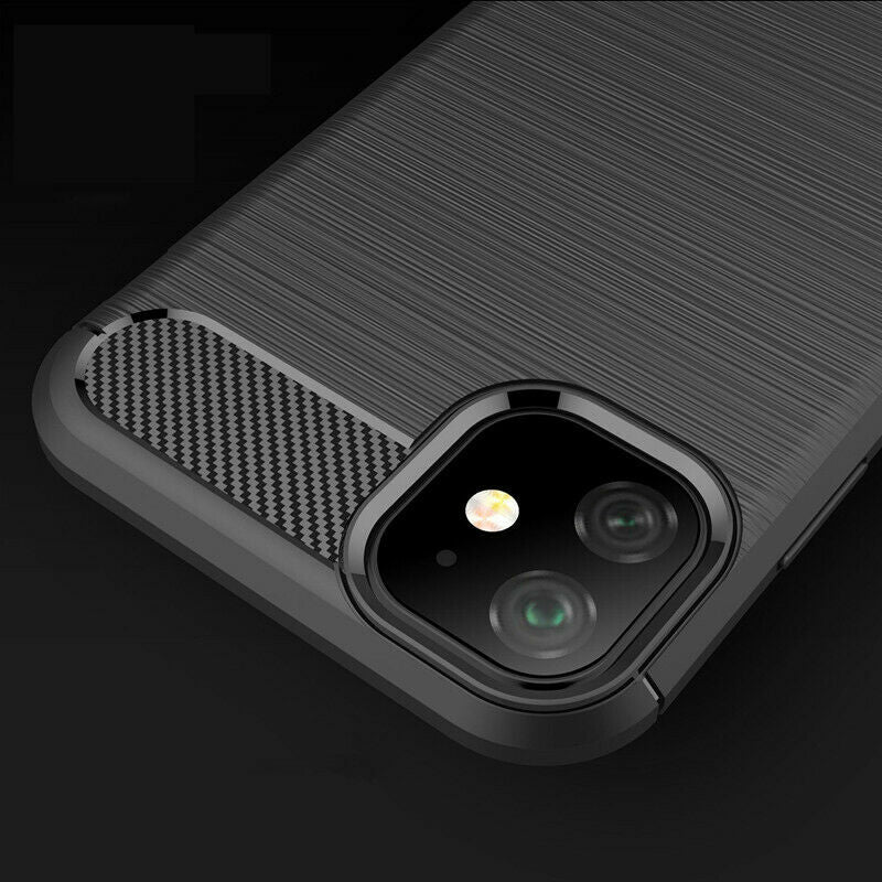 Funda para Apple iPhone 12 mini, Techsuit, Carbono, Negra