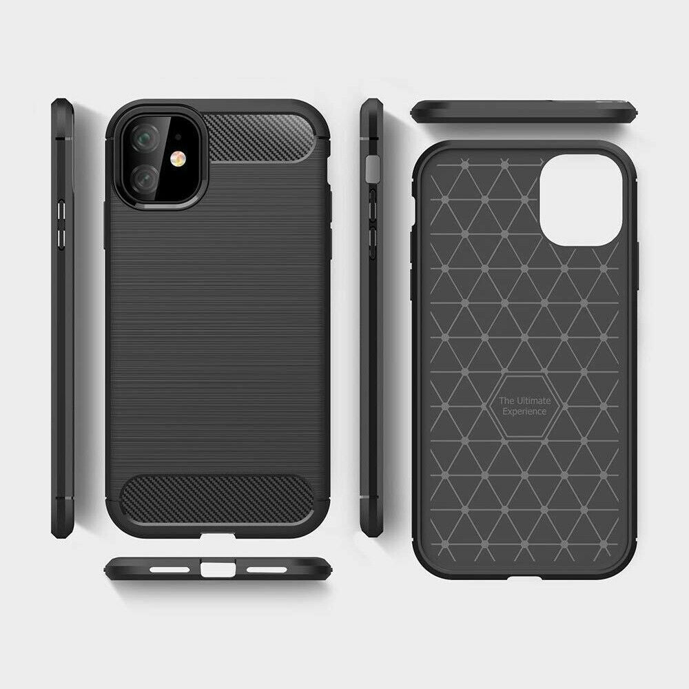 Funda para Apple iPhone 12 mini, Techsuit, Carbono, Negra