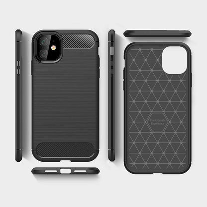 Funda para Apple iPhone 12 mini, Techsuit, Carbono, Negra