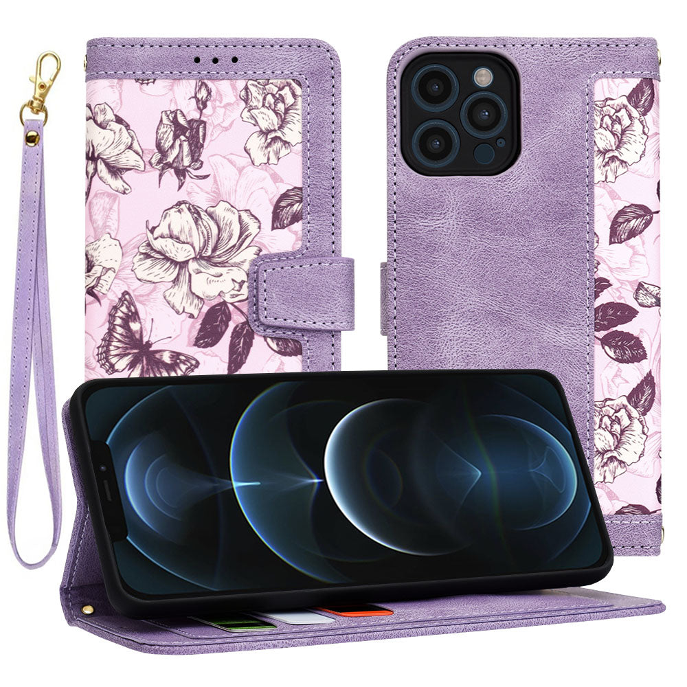 Funda para Apple iPhone 12 Pro Max, Techsuit, FlipCraft, Morado