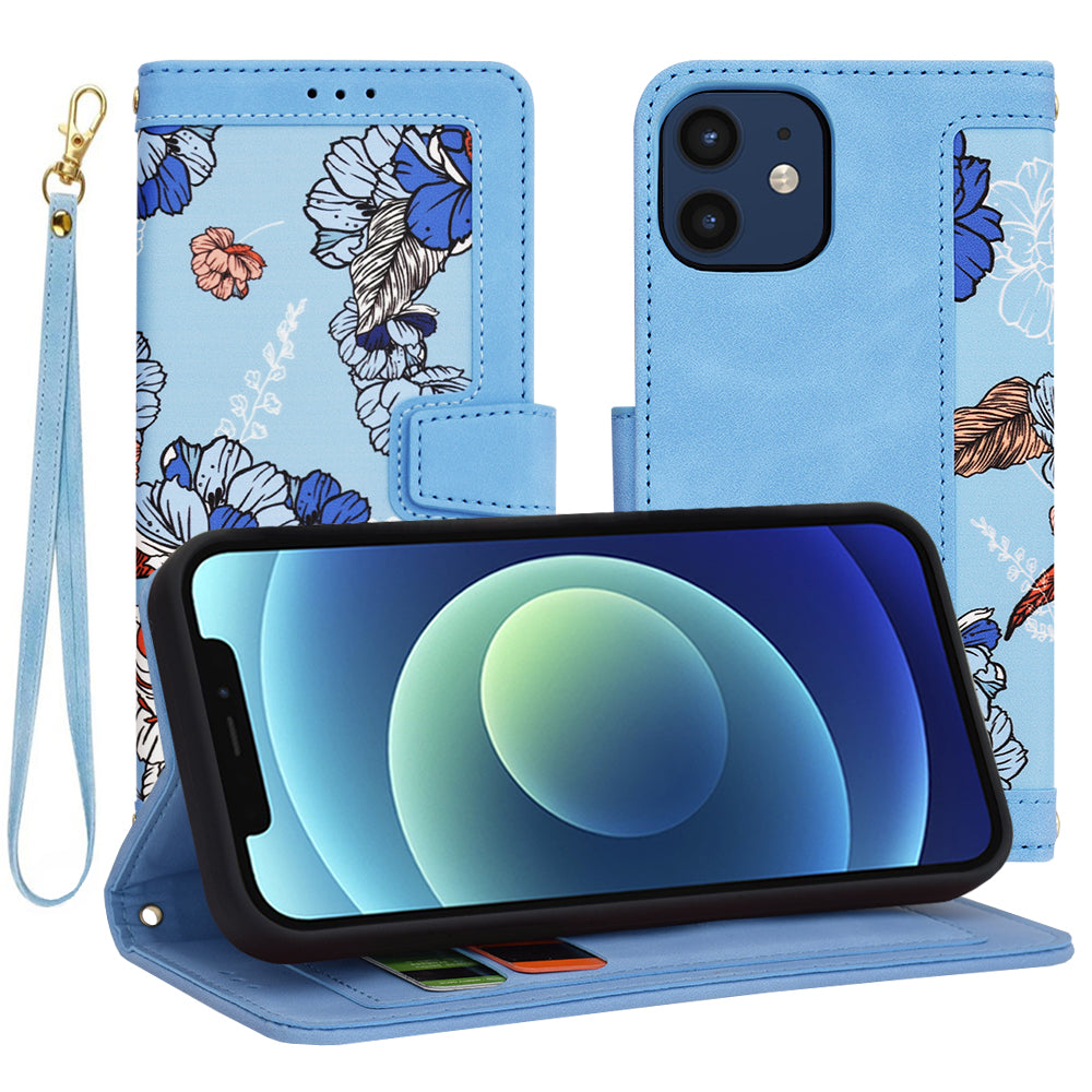 Funda para Apple iPhone 12 / 12 Pro, Techsuit, FlipCraft, Azul