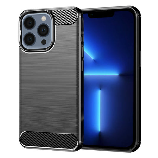 Funda para Apple iPhone 13 Pro Max, Techsuit, Carbono, Negra