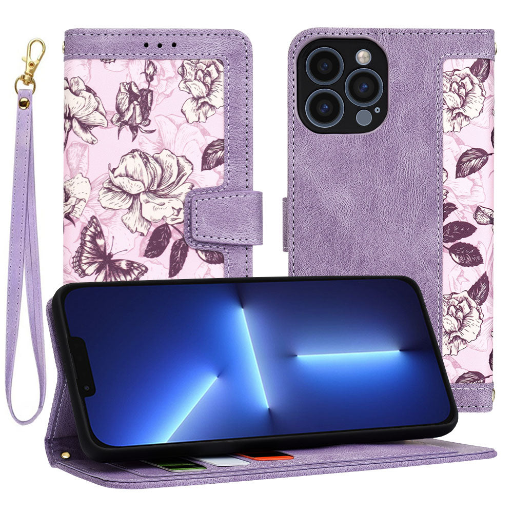 Funda para Apple iPhone 13 Pro Max, Techsuit, FlipCraft, Morado