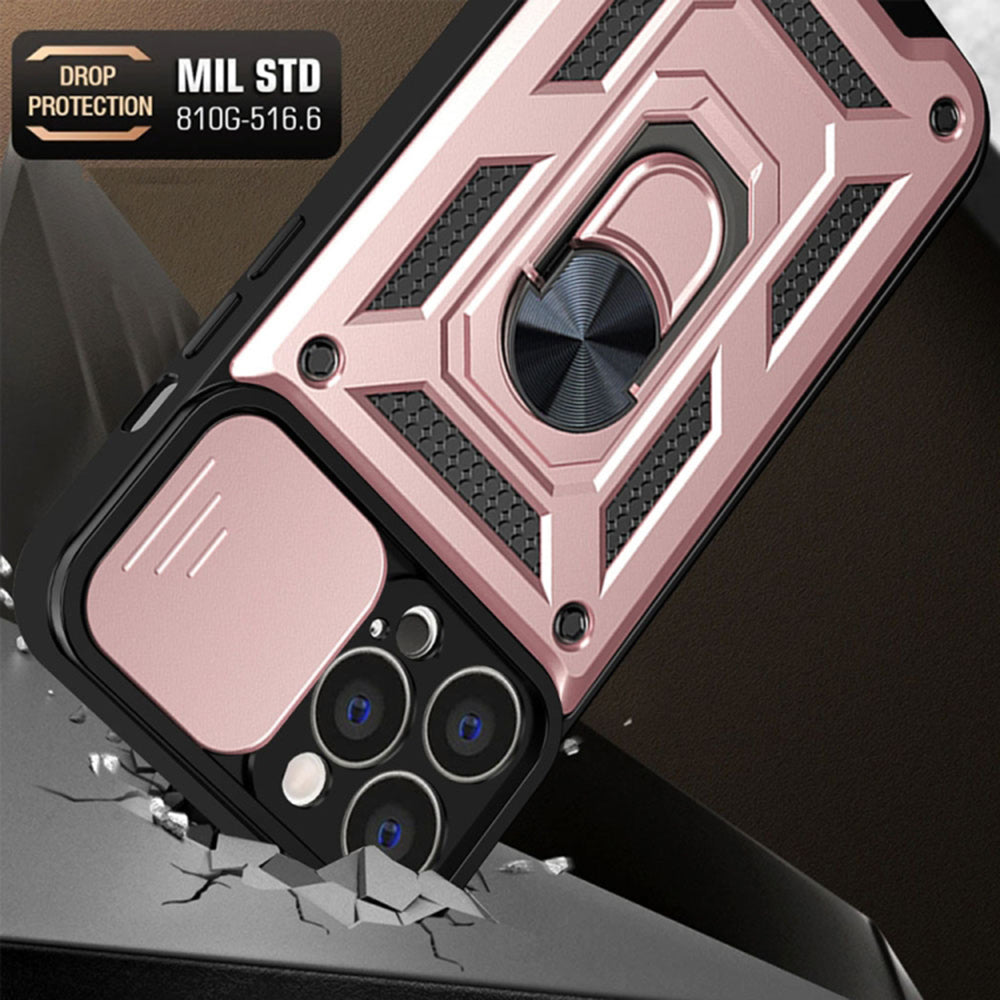 Funda para Apple iPhone 13 Pro, Techsuit, CamShield, Rosa