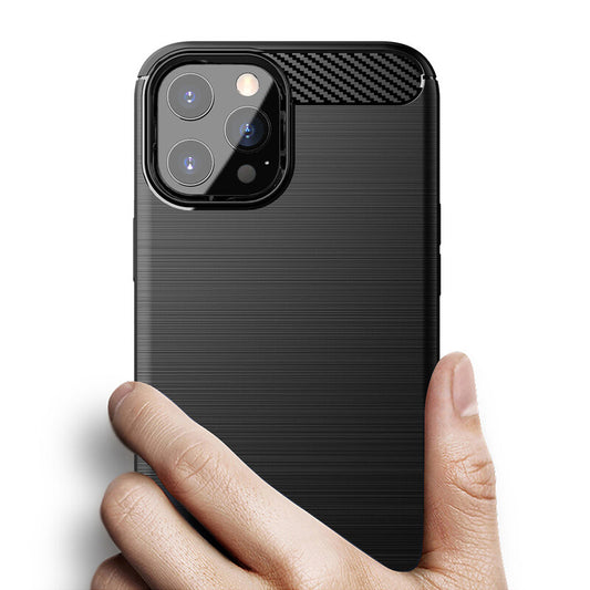Funda para Apple iPhone 13 Pro, Techsuit, Carbono, Negra