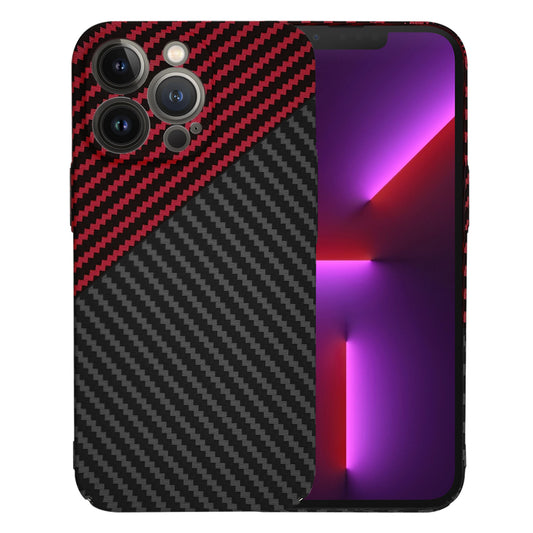 Funda para Apple iPhone 13 Pro, Techsuit, Carbonite FiberShell, Negra Roja
