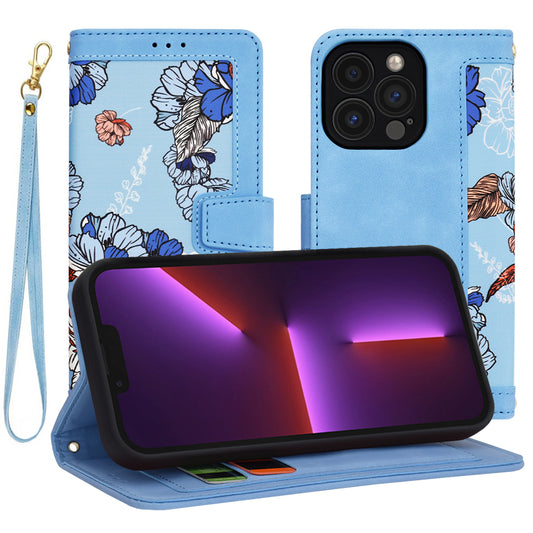Funda para Apple iPhone 13 Pro, Techsuit, FlipCraft, Azul