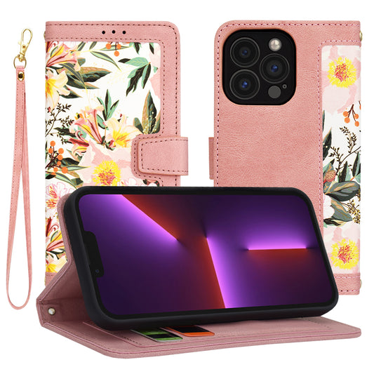 Funda para Apple iPhone 13 Pro, Techsuit, FlipCraft, Rosa