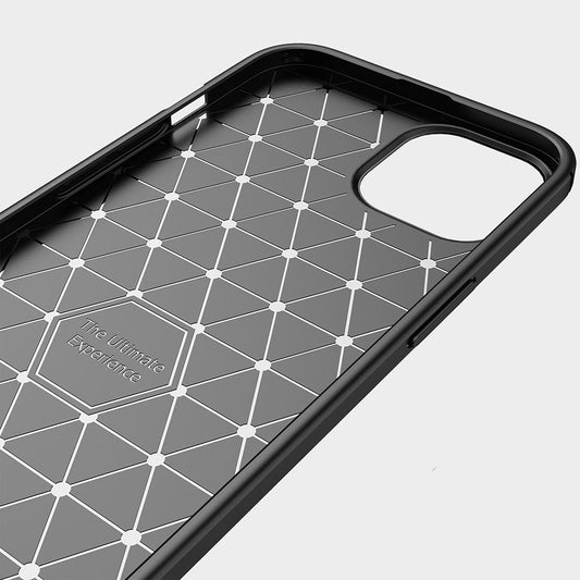 Funda para Apple iPhone 13, Techsuit, Carbono, Negra